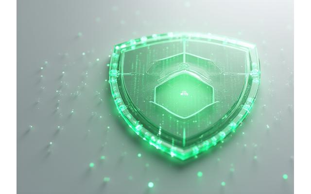Certifications and badges showing data security compliance